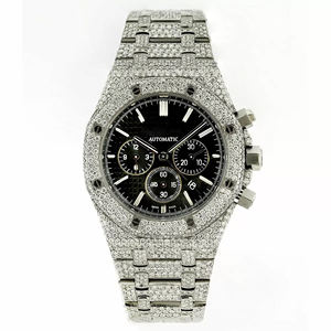 Reloj de Lujo Hip Hop con Moissanita, Moderno, con Incrustaciones de Diamantes VVS, de Acero Inoxidable, Cuarzo, para Hombre, Joyería de Moda - Product Image 1