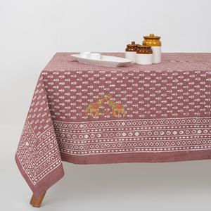 Mantel de Algodón Dabu Hecho a Mano con Estampado Floral, Diseño de Bloques, para Cocina, Comedor y Decoración del Hogar - Product Image 3