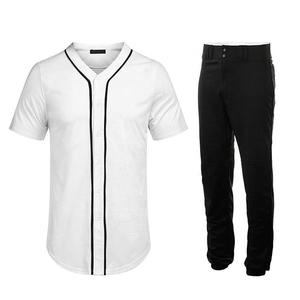 Anpassbare Button-Down-Ärmel Baseball Jersey Pant Factory Großhandel Custom Baseball Uniform Made in Pakistan - Product Image 4
