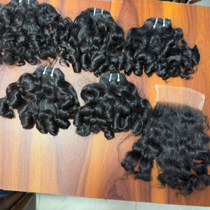 Cheveux humains naturels indiens bruts bouclés pour bébés, avec frontal - Product Image 6