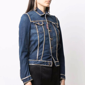 Venta en línea Mujer Jeans Chaqueta Color sólido Mujer Jeans Chaqueta Cómoda Mujer Jeans Chaqueta - Product Image 4
