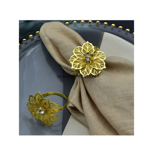 Ensemble d'anneaux de serviette en métal de luxe - Écologiques, en stock, pour la décoration d'événements de mariage, forme et logo personnalisables, design moderne - Product Image 6