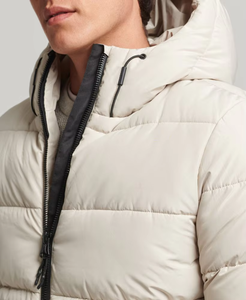 Vestes matelassées décontractées d'hiver en polyester respirant avec capuche amovible et garniture en fourrure de mouton, fermeture éclair - Product Image 5