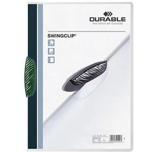 DURABLE A4 Polypropylene SwingClip <b>Clipboard</b> Green Clip Transparent Back Cover - Product Image 1