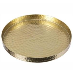 Bandeja de Servicio Tradicional India de Latón, Ideal para Funciones de Puja, Ceremonias de Boda y Rituales Festivos - Product Image 1