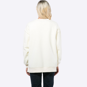 Custom Women Winter Pullover <b>Mock</b> Neck Front Logo Long Sleeves Casual Fleece - Product Image 2