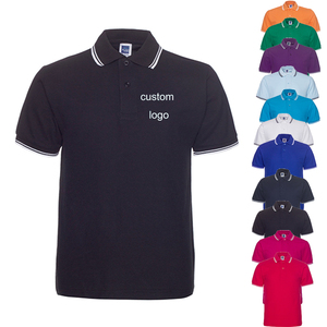 เสื้อยืดโปโลคอปกสีพื้นพิมพ์โลโก้ตามสั่งสำหรับผู้ชาย - Product Image 4