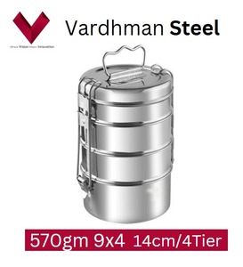 Boîte à lunch en acier inoxydable avec logo personnalisé, 9*4, à prix abordable, boîte à lunch pour hôtel, restaurants - Product Image 5