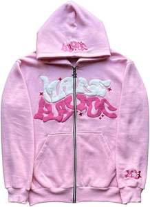 Sweat-shirt à capuche unisexe en molleton français avec impression 3D en relief, logo personnalisé, 100% polyester, impression sur sweat-shirt, pull-over pour hommes - Product Image 5