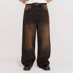 Pantalones holgados para hombre, tela transpirable, estilo urbano callejero, precio de fábrica, logotipo personalizado, venta al por mayor, soporte incluido - Product Image 5
