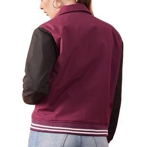 2025 fabricant personnalisé veste universitaire laine blanc client brodé Logo de votre marque veste de baseball femmes veste universitaire - Product Image 2