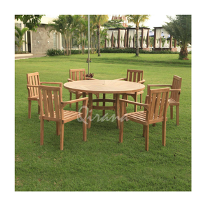 Chaise de plage empilable classique moderne, confortable et durable, mobilier d'extérieur en bois massif écologique pour les hôtels et les écoles - Product Image 6