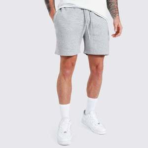 Custom Logo Summer Loose Grey Cotton <b>Shorts</b> Above Knee <b>Men</b> Blank <b>Fleece</b> Shortst 2024 Custom Cheap Summer New Solid Color - Product Image 2