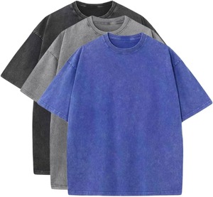 Camisetas Básicas para Hombre al por Mayor, Talla Grande, Hombros Caídos, Tela de Felpa de Poliéster/Algodón, Ligeras, Ecológicas, 220 Gramos - Product Image 4