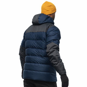 Veste matelassée légère isolée bleu marine, veste thermique en duvet pour la randonnée en hiver - Product Image 3