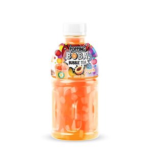 Oem/odm 330ml popping Boba บับเบิ้ลชาพีชน้ำผลไม้ขวดไม่มีน้ำตาลไขมันต่ำฉลากส่วนตัวสีดำแช่เย็น - Product Image 3