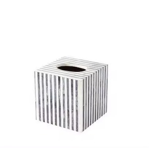 Porte-mouchoirs en bois fait main de qualité supérieure avec incrustation d'os et brillance naturelle de nacre, imperméable, personnalisable pour les coffrets cadeaux, usage quotidien - Product Image 1