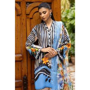 Ensemble 3 pièces non cousu pour femme en tissu imprimé avec dupatta en coton papier, collection PC-52002 - Product Image 6