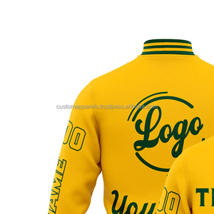 Vente en gros de veste universitaire d'été 100% en laine, coupe-vent et respirante, col montant, broderie sur le devant, commande en gros, événements, modèle OEM - Product Image 3