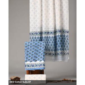 Conjunto de Traje de Algodón Tejido Transpirable para Mujer con Estampado Artesanal y Dupatta, Ropa Tradicional Elegante - Product Image 1