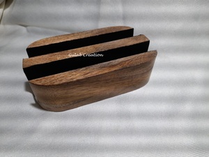 Soporte vertical de madera para computadora portátil con doble ranura Soporte de base doble ajustable para organización de escritorio y almacenamiento de dispositivos - Product Image 6