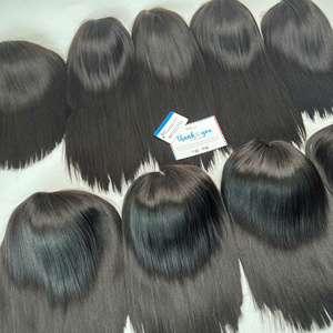 Peluca de cabello humano con cierre de encaje en la parte media, peluca de cabello humano con encaje frontal, pelucas de cabello humano naturales para mujeres, estilo suave, peluca lisa - Product Image 5