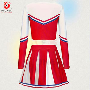 ชุดยูนิฟอร์มเชียร์ลีดเดอร์ของผู้หญิงผ้าโพลีเอสเตอร์น้ำหนักเบาแห้งเร็วสีกำหนดโลโก้ได้เอง - Product Image 4