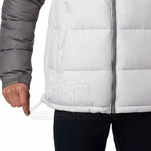 Chaqueta acolchada para hombre con cuello levantado y logotipo frontal Acolchado térmico transpirable para clima frío extremo - Product Image 5