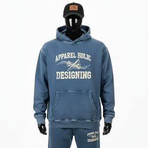 ชุดวอร์มแบบสวม 2 ชิ้น รุ่นใหม่ ปี 2026 ผลิตตามสั่ง (OEM) ชุดออกกำลังกายทรงจ็อกเกอร์ ชุดลำลองทรงโอเวอร์ไซส์ กางเกงวอร์มขาบานและเสื้อฮู้ดสำหรับผู้ชาย - Product Image 6