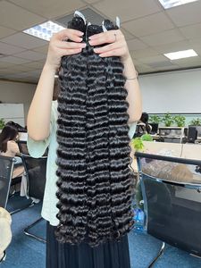 ผมลอนแบบลอนสำหรับต่อผมดัดลอนแบบบริสุทธิ์ผมลอนแบบหลวม - Product Image 3