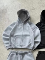 Sweat-shirt unisexe Y2K New Punk style streetwear américain, 100% coton, coupe oversize, doublure polaire, brodé, imprimé personnalisé, zippé, respirant