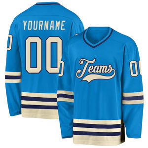 Maillot de hockey sur glace personnalisé de haute qualité pour hommes, motif de couture par sublimation, vente en gros 2024, 100% polyester, vêtements de sport respirants - Product Image 1