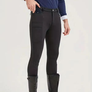 Pantalon d'équitation durable pour homme avec grip en silicone aux genoux, tissu respirant et flexible pour l'équitation en extérieur - Product Image 2