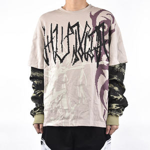 เสื้อยืดผ้าแคนวาสสี100% สำหรับผู้ชายเสื้อสตรีทแบบแห้งเร็วผ้าคอตตอนพิมพ์โลโก้บนหน้าจอตามสั่ง - Product Image 4