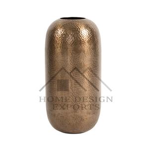 Floreros cilíndricos de acero inoxidable para decoraciones del hogar, novedad de 2025, floreros modernos con martillado - Product Image 2