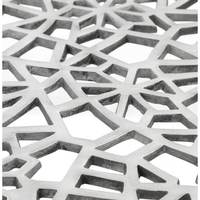 Table basse carrée en alliage coulé à motif géométrique, en aluminium, faite à la main, décorative