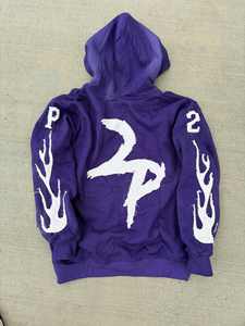 OEM Sweats à capuche vintage brodés avec appliques en éponge française poids lourd 500 g/m² lavage à l'acide soleil délavé sweat à capuche zippé - Product Image 2