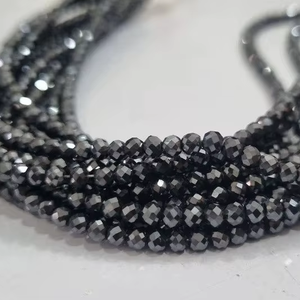 Perles de fantaisie en moissanite noire de 3 mm - Product Image 1