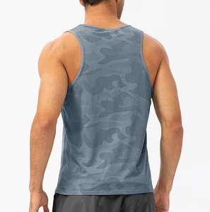 Débardeur d'entraînement à col rond pour hommes décontracté doux respirant sans manches chemises musculaires de gymnastique t-shirts de musculation - Product Image 3