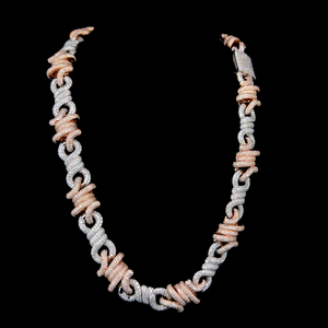 Collar de Cadena de Eslabones de Plata de Ley Duradera con Dije, Moissanita Certificada de Corte Brillante, Chapado en Plata, Estilo Hiphop Cristiano Unisex - Product Image 1