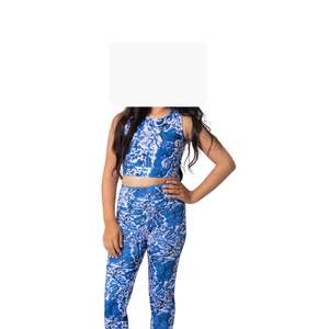 Conjunto de Leggings y Sujetador Deportivo de Yoga para Niñas, Elástico, de Secado Rápido, Transpirable, Ropa Deportiva de Gimnasio, Color Sólido, Venta al Por Mayor Personalizada - Product Image 2