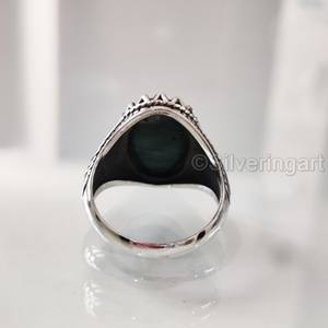 Grossiste Bague pour hommes Bague en malachite naturelle avec pierre de naissance Toutes tailles Bijoux de cadeau d'anniversaire ottoman Bague en argent sterling 925 - Product Image 6