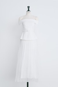 Faldas plisadas de clase alta a buen precio para mujer, falda AIRPO de Color blanco 73% Cupro 27%, etiquetas personalizadas de poliéster, etiquetas WHITEANT Vietnam - Product Image 3