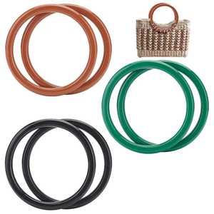 Juntas tóricas recubiertas de materias primas importadas de alta calidad con asa de monedero de resina asa de bolsa hecha a mano asa de resina - Product Image 6