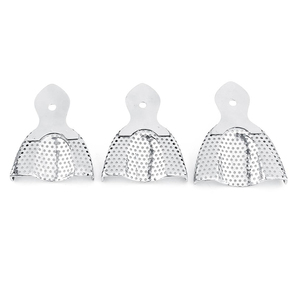 Juego de bandejas de impresión dental de metal reutilizables de acero inoxidable de grado médico, juego de bandejas de impresión dental de metal reutilizables a la venta - Product Image 4