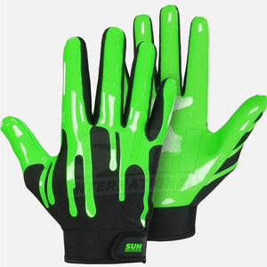 Gants de football américain en cuir de haute qualité pour la protection sportive, ajustement confortable, usage professionnel, design personnalisable, logo - Product Image 3