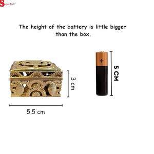 Petite boîte en bois en forme de dés carrés Vente chaude Cadeaux et artisanat Boîtes en bois Signes muraux fabriqués en Inde - Product Image 3