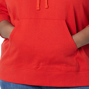 Sudadera con capucha de gran tamaño para mujer, forro polar de algodón de alta calidad, logotipo con estampado personalizado, diseño de hombro caído - Product Image 3