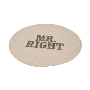 Set of <b>round</b> Natural Shape Printed Cotton Braided Table Mats & Pads PP Decorative <b>Placemats</b> for Home Use - Product Image 5