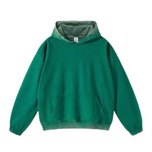 À la mode vierge en détresse lavé à l'acide pull à capuche Logo personnalisé surdimensionné Vintage hommes lavage à l'acide à capuche décontracté hommes sweats à capuche - Product Image 1